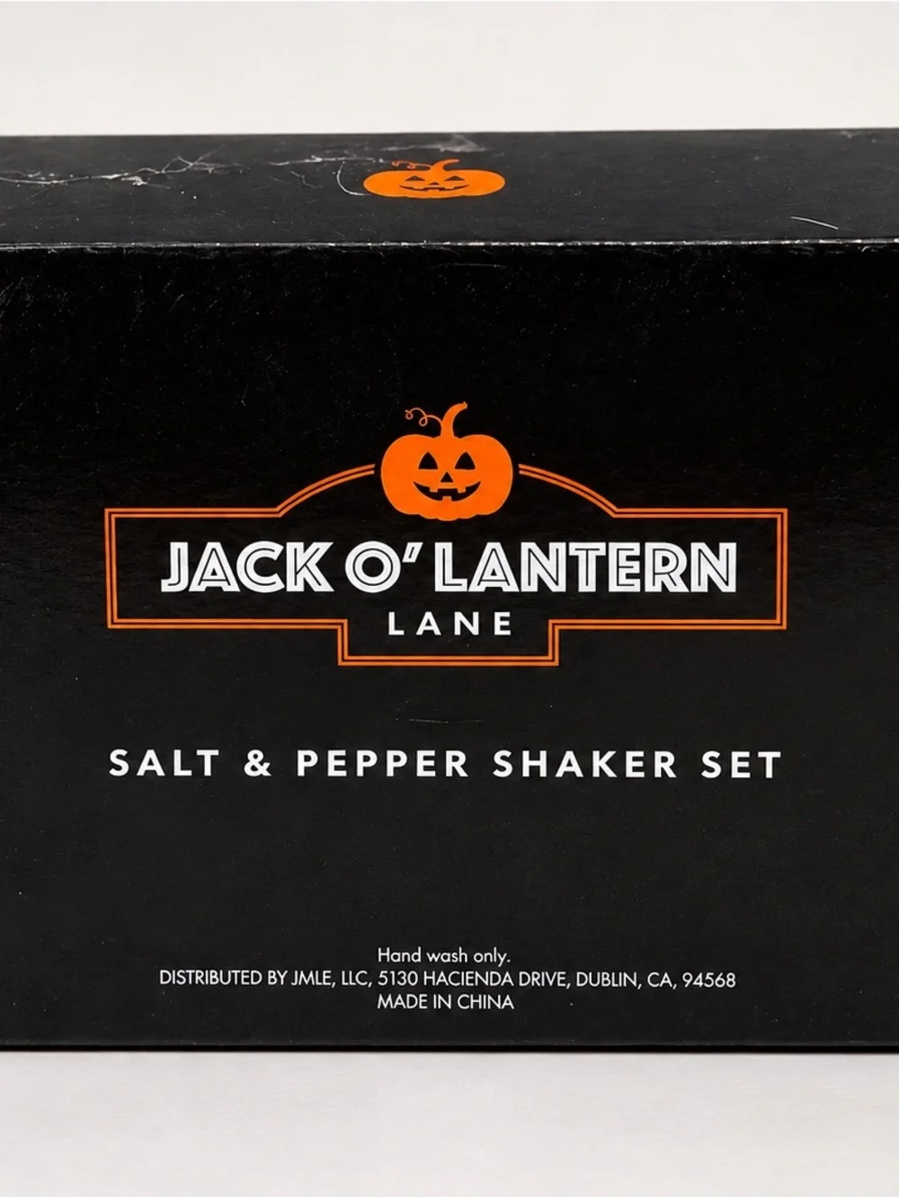 Black And White Plaid Halloween Ghosts Ceramic Salt and Pepper Shakers Set